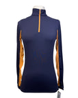 Kastel Signature Long Sleeve Shirt in Navy/Orange