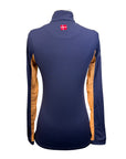 Kastel Signature Long Sleeve Shirt in Navy/Orange