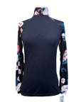 Kastel Signature Long Sleeve Shirt in Black/Dark Floral