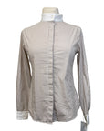 Callidae 'The Show' Shirt in Beige/White Stripes