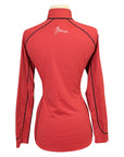 LeMieux Long Sleeve 1/4 Zip Base Layer in Chili