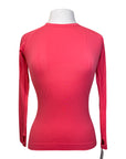 Barn Babe Long Sleeve Seamless Schooling Top in Bright Pink