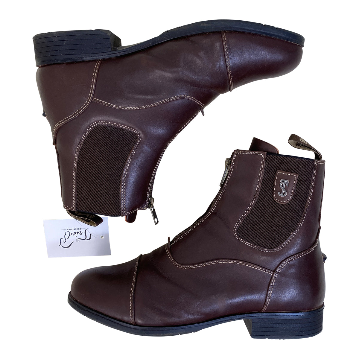 Tredstep 'Donatello' Front-Zip Paddock Boots in Brown
