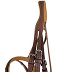 Butet Premium Flash Bridle in Gold/Tan w/ Reins - Full