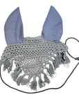 Crochet Fly Bonnet in Ice Blue