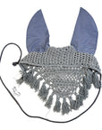 Crochet Fly Bonnet in Ice Blue