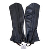 Grand Prix Full Italian Leather Half Chaps in Black