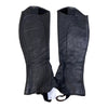 Grand Prix Full Italian Leather Half Chaps in Black