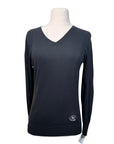 Essex Classics 'Trey' V-Neck Sweater in Black