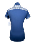 R.J. Classics Maya 37.5 Short Sleeve Training Shirt in Deep Blue/Horse Garden