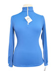 Kastel Long Sleeve Zip Shirt in Coral Blue