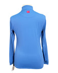 Kastel Long Sleeve Zip Shirt in Coral Blue