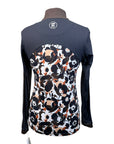 Novella Equestrian 'The Diva' Long Sleeve Shirt in Black/Autumn Floral