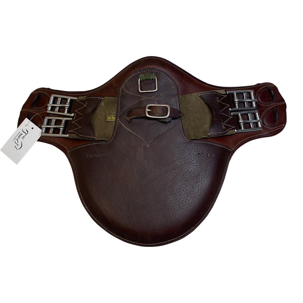 Devoucoux Short Belly Guard Girth in Brown