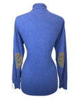 Essex Classics 'Trey' Quarter-Zip Sweater in Blue - Women's Large