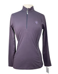 Arista Essential Solid Quarter Zip in Purple