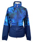 Front of Horseware 'Carrie' Riding Jacket in Green/Navy Tie Dye - Women's XXS