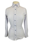 Front of Dover Saddlery Button Up Shirt in Lilac Gingham - Women's Small