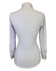 Back of Dover Saddlery Button Up Shirt in Lilac Gingham - Women's Small