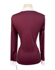 Halter Ego 'Elyse' Competition Shirt in Bordeaux