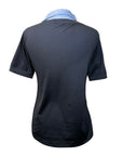 Callidae Short Sleeve Practice Shirt in Black/ Blue Heart Gingham