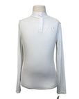 Penelope 'Bruges' Long Sleeve Polo in White