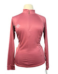 Espoir Quarter Zip Sun Shirt in Rose Mauve