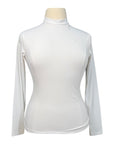 Cavalleria Toscana Jersey L/S Training Polo w/3D Stamp Logo in White