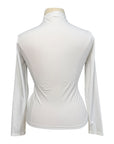 Cavalleria Toscana Jersey L/S Training Polo w/3D Stamp Logo in White