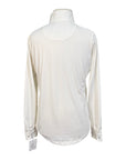 Essex Classics Talent Yarn Kids Long Sleeve Show Shirt in White/Stirrups