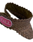 Kids Woven Straw Sun Visor w/Patch in Y'all