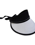 Riata UPF 50 Sun Visor in Bone/Black Trim