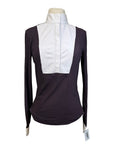 Cavalleria Toscana Bib Show Shirt in Plum