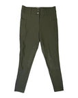 Free Ride Equestrian 'Pro' Knee Grip Breech in Army Green
