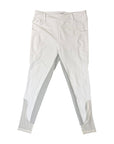 Free Ride Equestrian Lux Hybrid Full Seat Tights in White/Grey