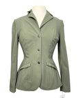 Cavalleria Toscana Embossed Line Zip Competition Jacket in Olive