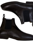 Rakoh 'Redford Chelsea' Short Boot in Chocolate Brown