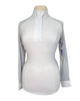 Ovation 'Altitude' Show Shirt in White/Grey Horse Print - Women's Large