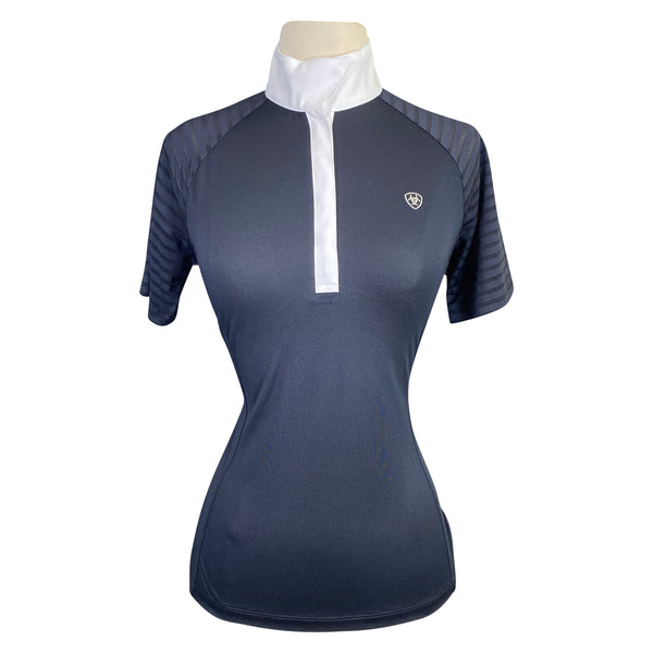 Ariat 'Aptos' Vent Competition Shirt in Navy/White - Women's Small