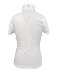 Back of Kerrits Kids 'Encore' Short Sleeve Show Shirt in White/Bit of Luck - Children's Small