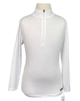 Kerrits Kids 'Ice Fil Lite' Long Sleeve Shirt in White - Children's Large
