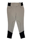 A Tiss B 'Romy' Self Knee Patch Breeches in Tan