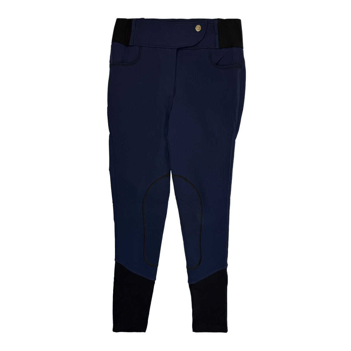 A Tiss B 'Romy' Self Knee Patch Breeches in Navy