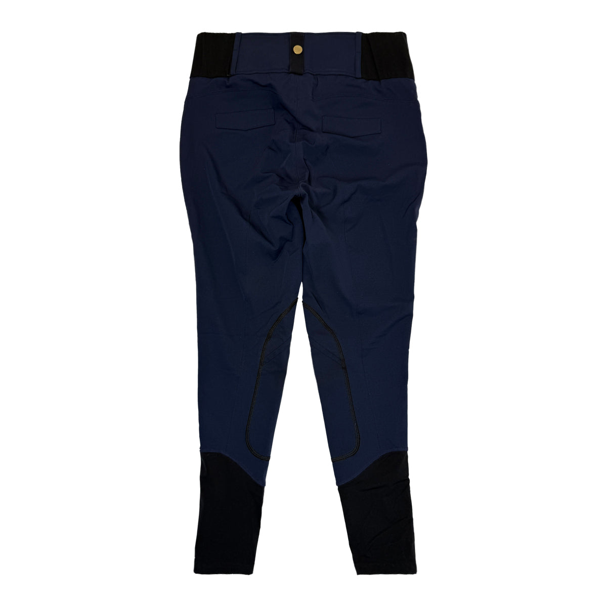 A Tiss B 'Romy' Self Knee Patch Breeches in Navy