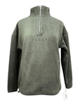 Fager 'Molly' Fleece Quarter Zip Sweater in Moss