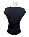 Milrey Ribbed Cap Riding Top in Black