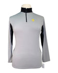 Clovis Equestrian 'The Estelle' Top in Grey/Black
