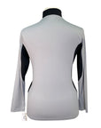 Clovis Equestrian 'The Estelle' Top in Grey/Black