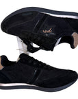 Penélope 'Saturne' Sneakers in Black/Rose Gold