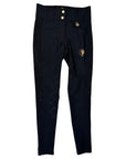 Sync Equestrian Dragon Rhinestone Breeches in Black
